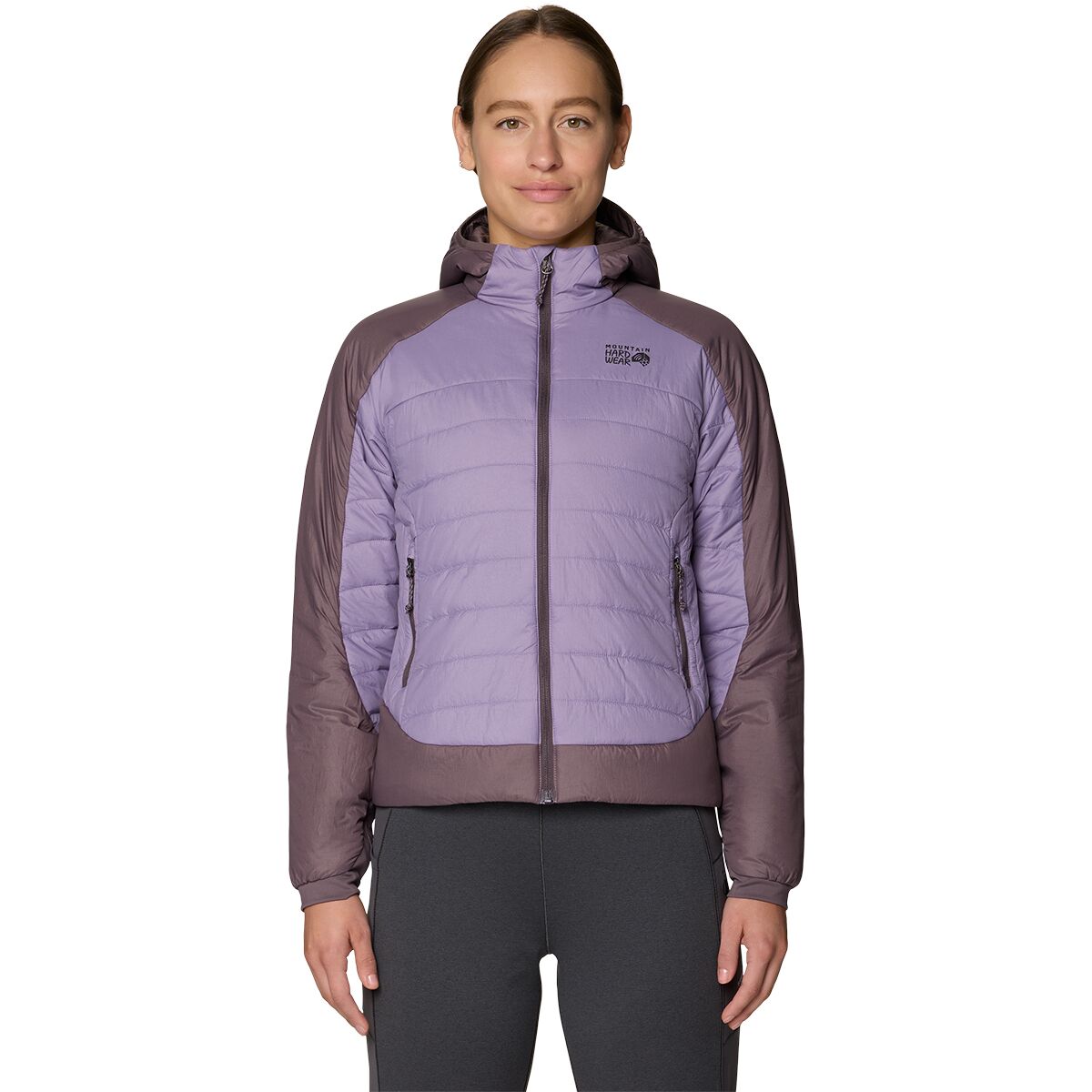 Image of Mountain Hardwear Free Element Hooded Jacket - Women's Violet Stone/Purple Sage, XL