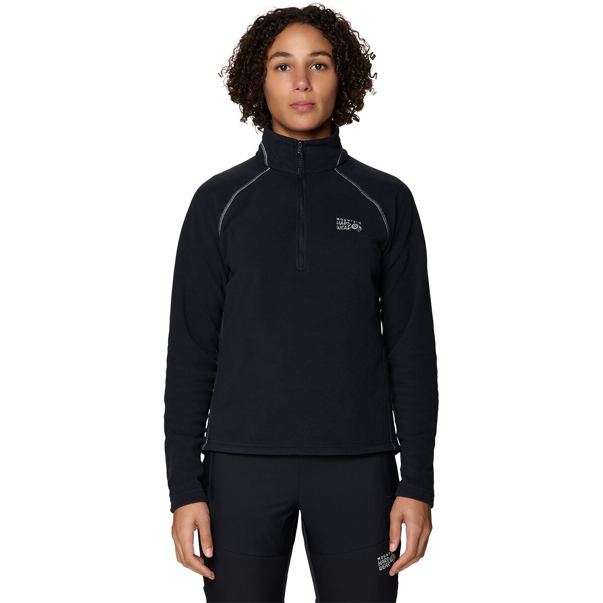 Image of Mountain Hardwear Microchill 1/4-Zip Pullover - Women's Black, XS