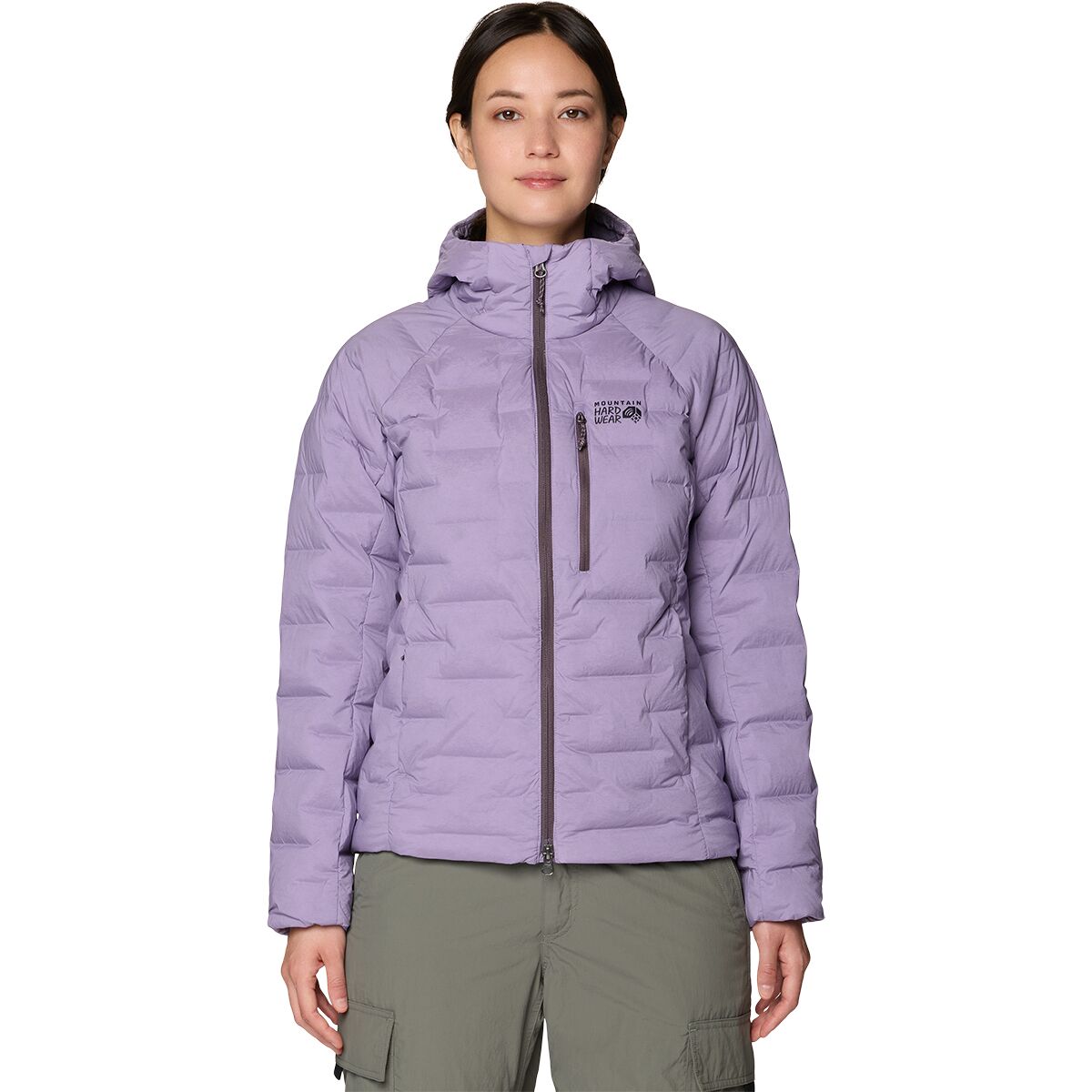 Image of Mountain Hardwear Stretchdown Hooded Jacket - Women's Violet Stone, XS