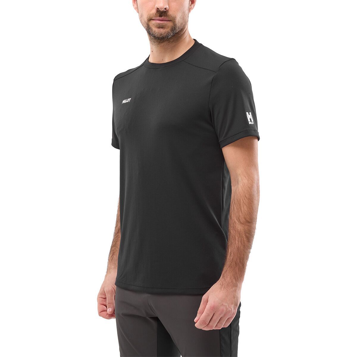 Image of MILLET Fusion Short-Sleeve T-Shirt - Men's Black/Black, L