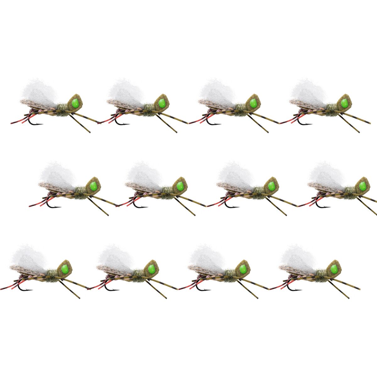 Montana Fly Company Montana Fly Company Trina's Carnage Hopper - 12 Pack Olive, #10