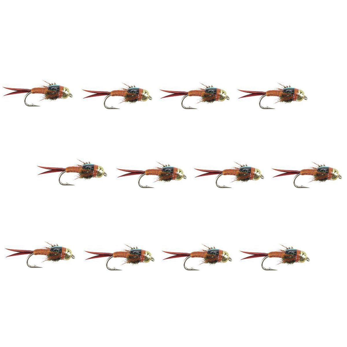 Image of Montana Fly Company BH Epoxyback Copper Nymph - 12-Pack Nymph, 18