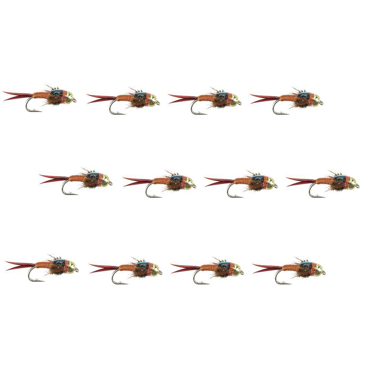 Montana Fly Company Montana Fly Company BH Epoxyback Copper Nymph - 12-Pack Nymph, 14
