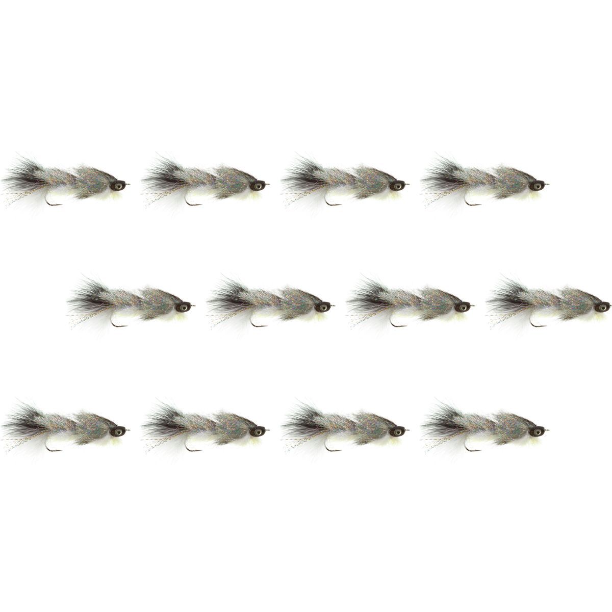 Montana Fly Company Coffey's Articulated Sparkle Minnow - 12 Pack Smoke, #04
