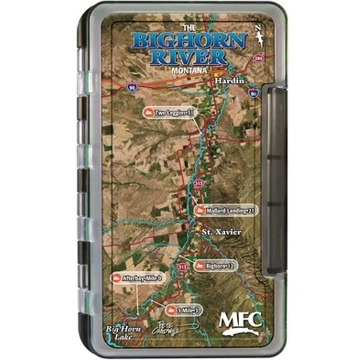 Montana Fly Company Waterproof Fly Box Bighorn River Map, Large