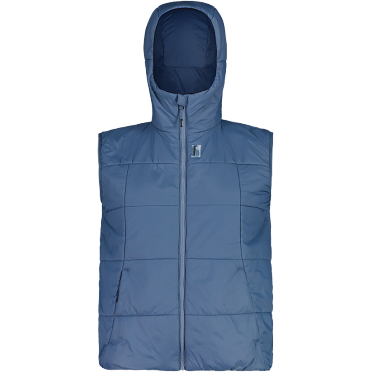 Image of Maloja MejaM Ski Touring Hooded Puffer Vest - Women's Dusty Blue, XS