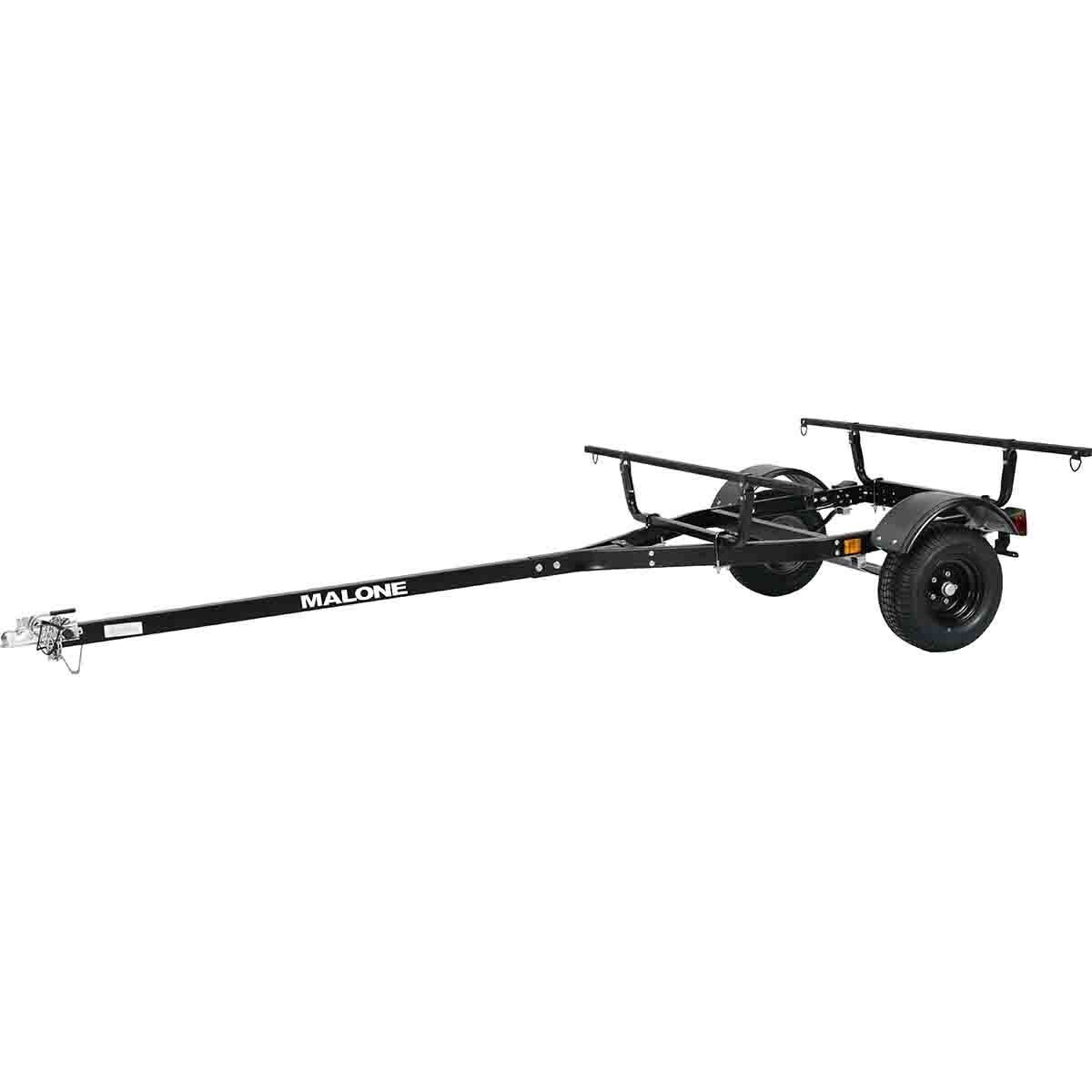 Image of Malone Auto Racks MicroSport Off-Road 2 Kayak/2 Bike Trailer With Spare Tire Black, 2 Foldaway-J, 2 Bike Racks