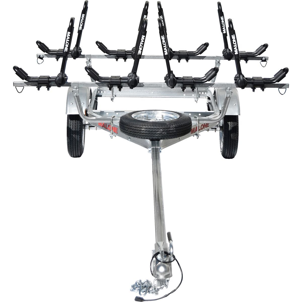 Image of Malone Auto Racks MicroSport Trailer Package Silver, 2 Sets Bunks
