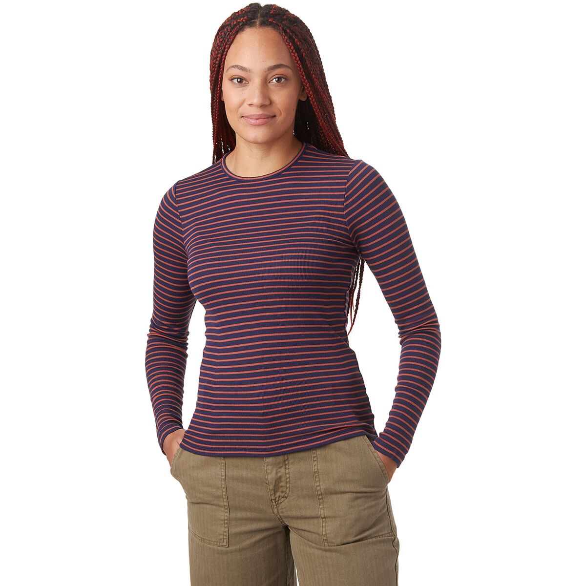 Marine Layer Rib Stripe Crew Top - Women's