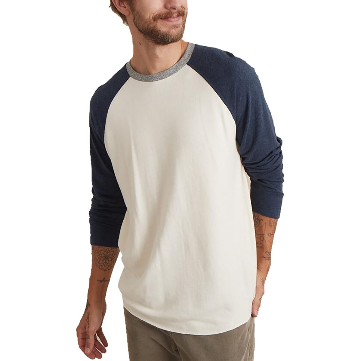 Alternative Mens Long Sleeve Layered Crewneck Tee Alternative Mens Long Sleeve Layered Crewneck Tee