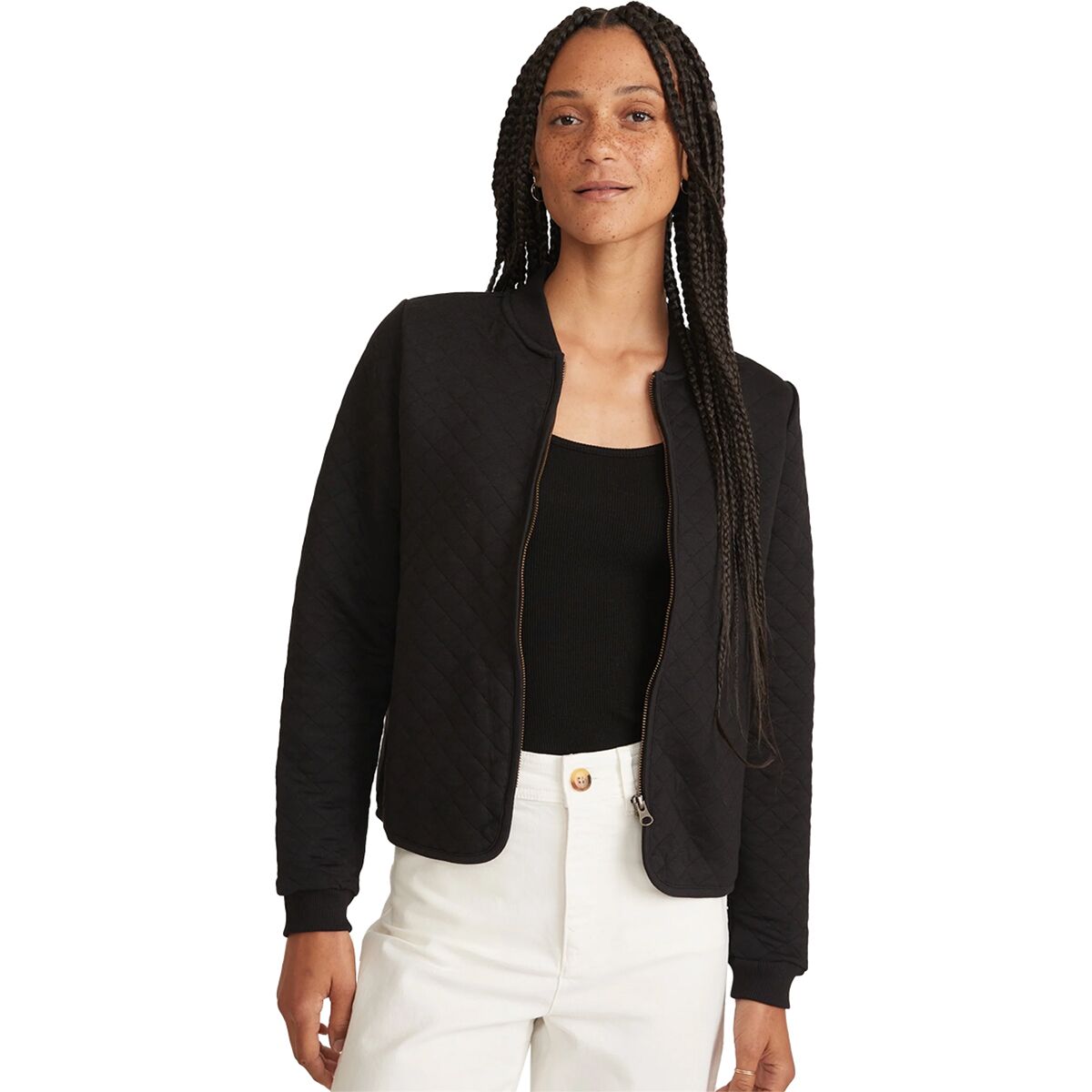 Image of Marine Layer Corbet Quilted Bomber - Women's Black, S