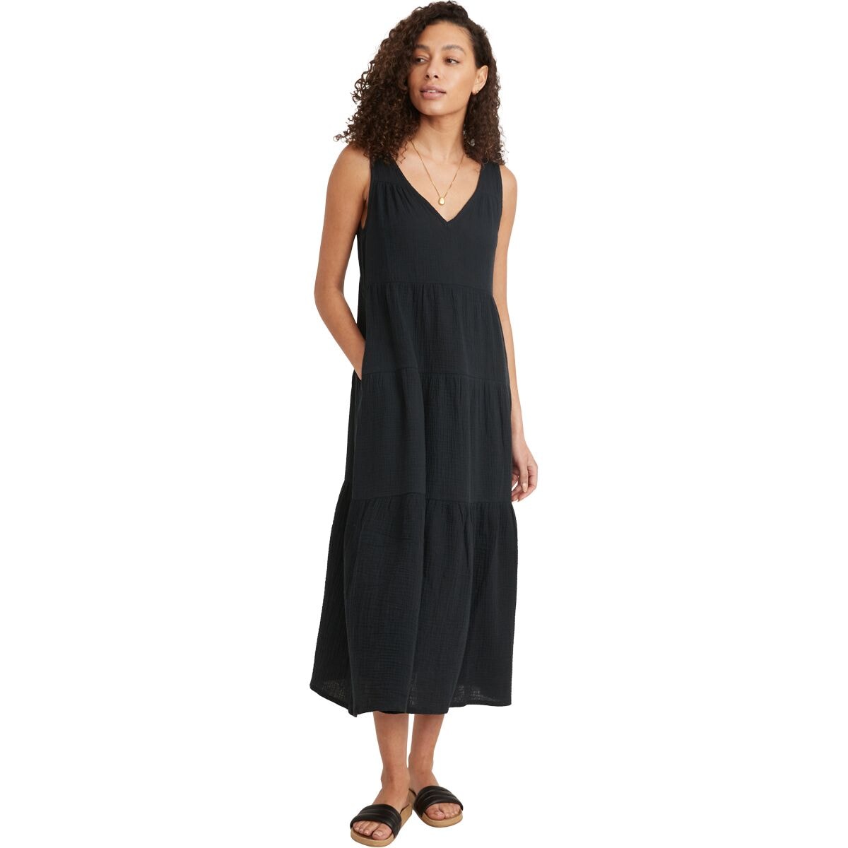 Image of Marine Layer Corinne Maxi Dress - Women's Black2, L
