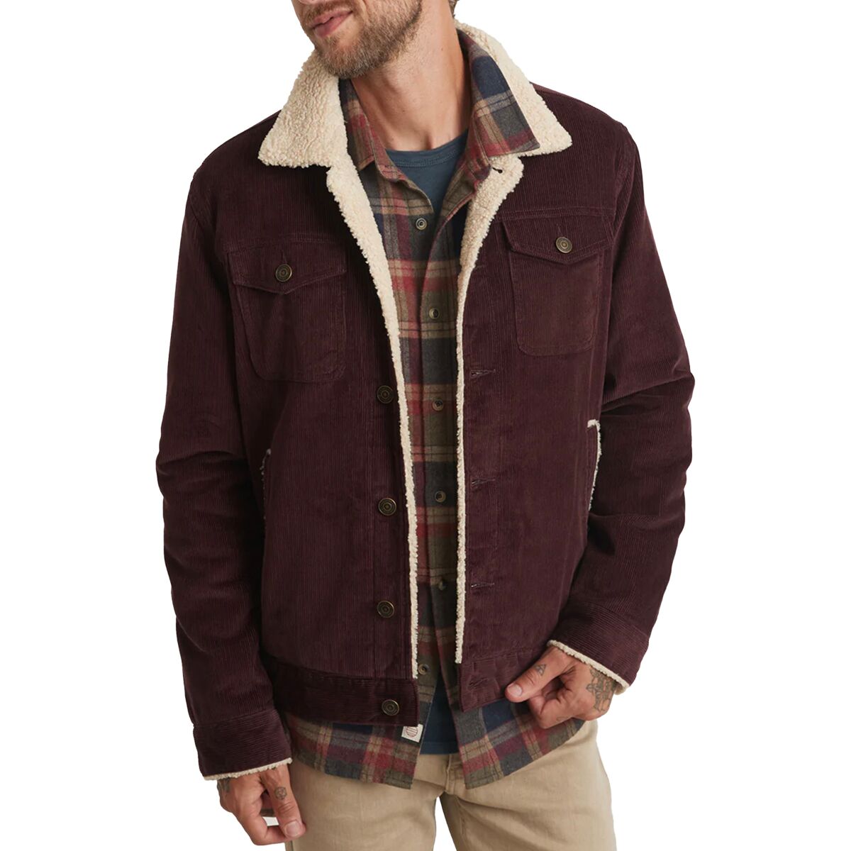 Marine Layer Boise Cord Sherpa Trucker Shirt Jacket - Men's product image