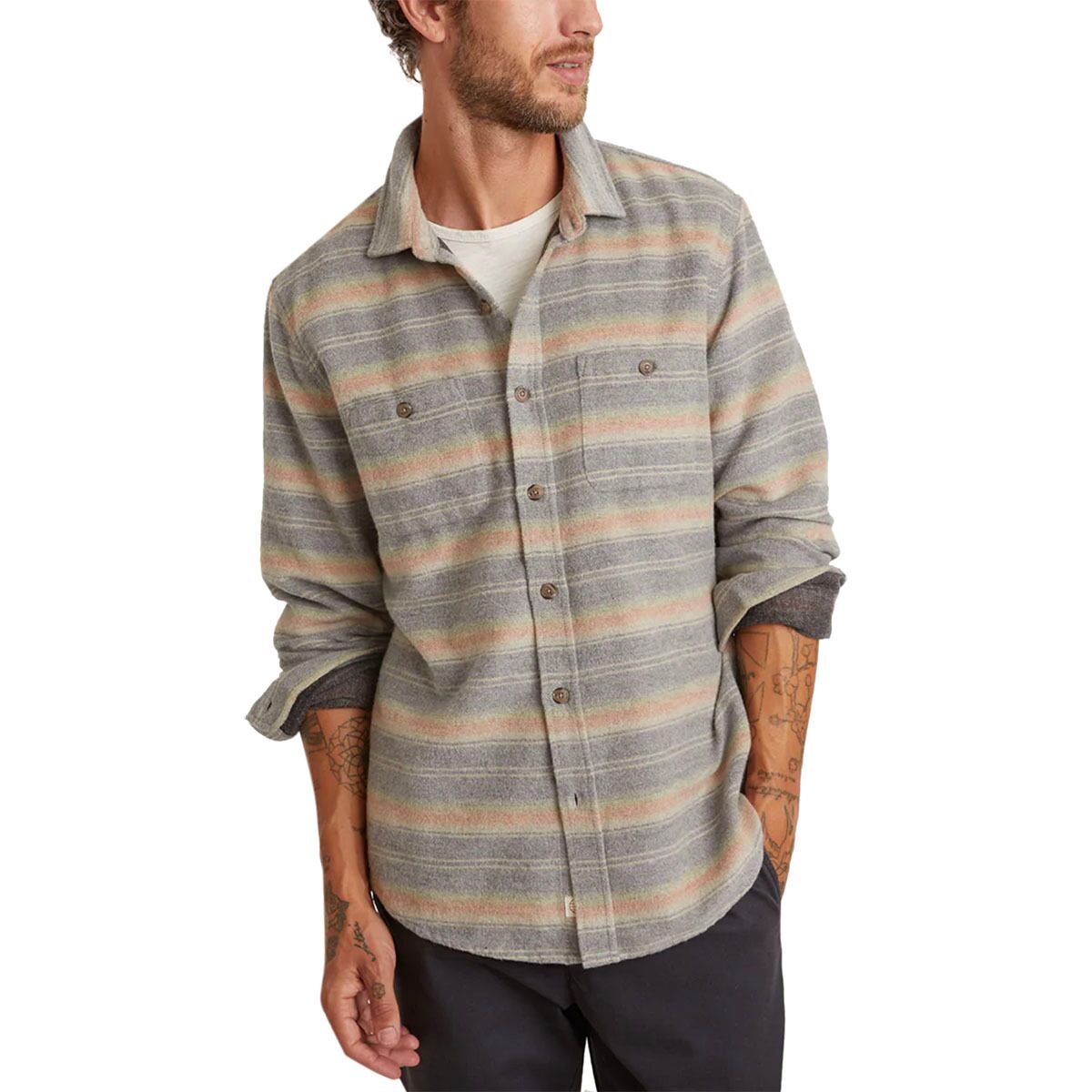 Marine Layer Cotton-Wool Blend Overshirt - Men's product image
