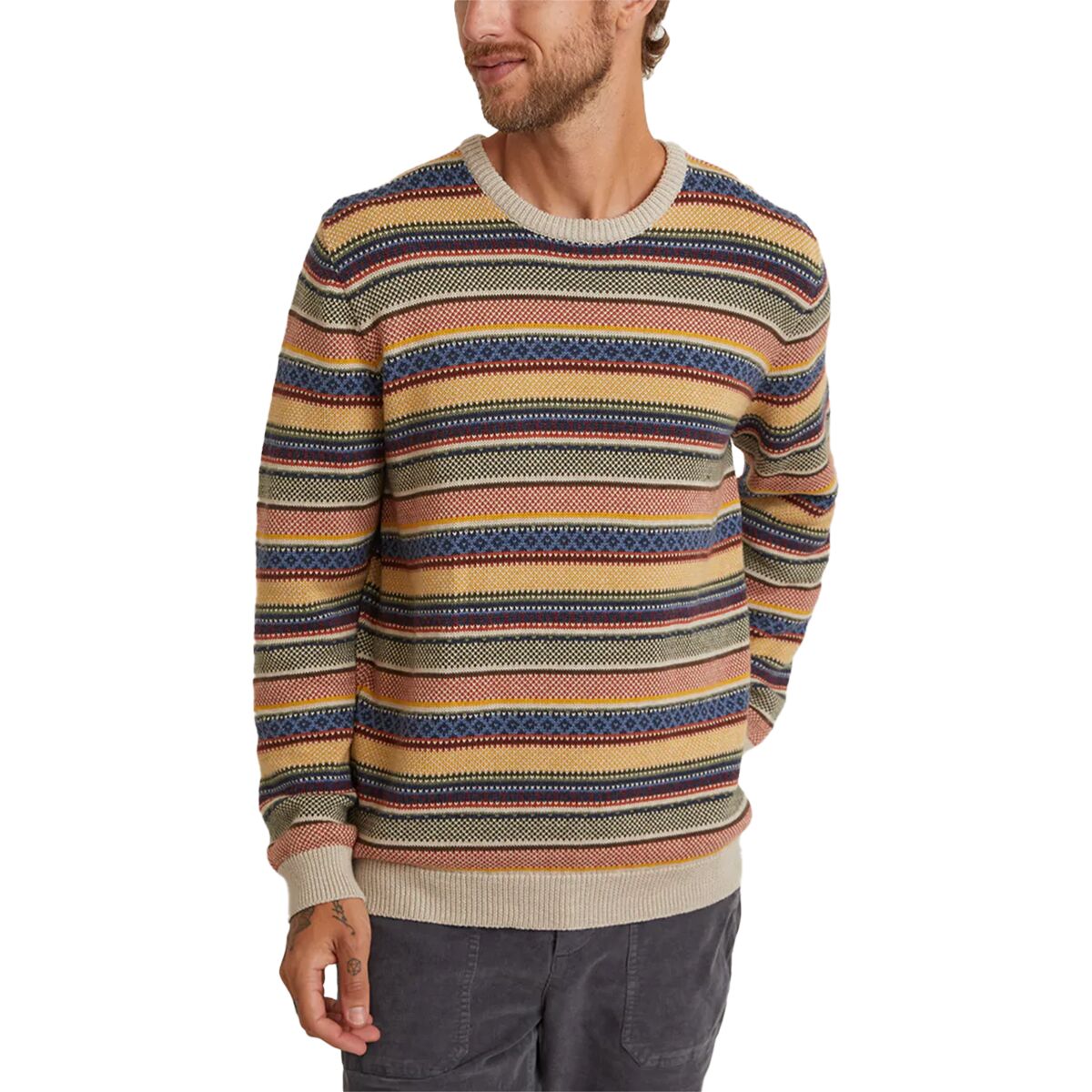Marine Layer Palomarin Jacquard Crew Sweater - Men's product image