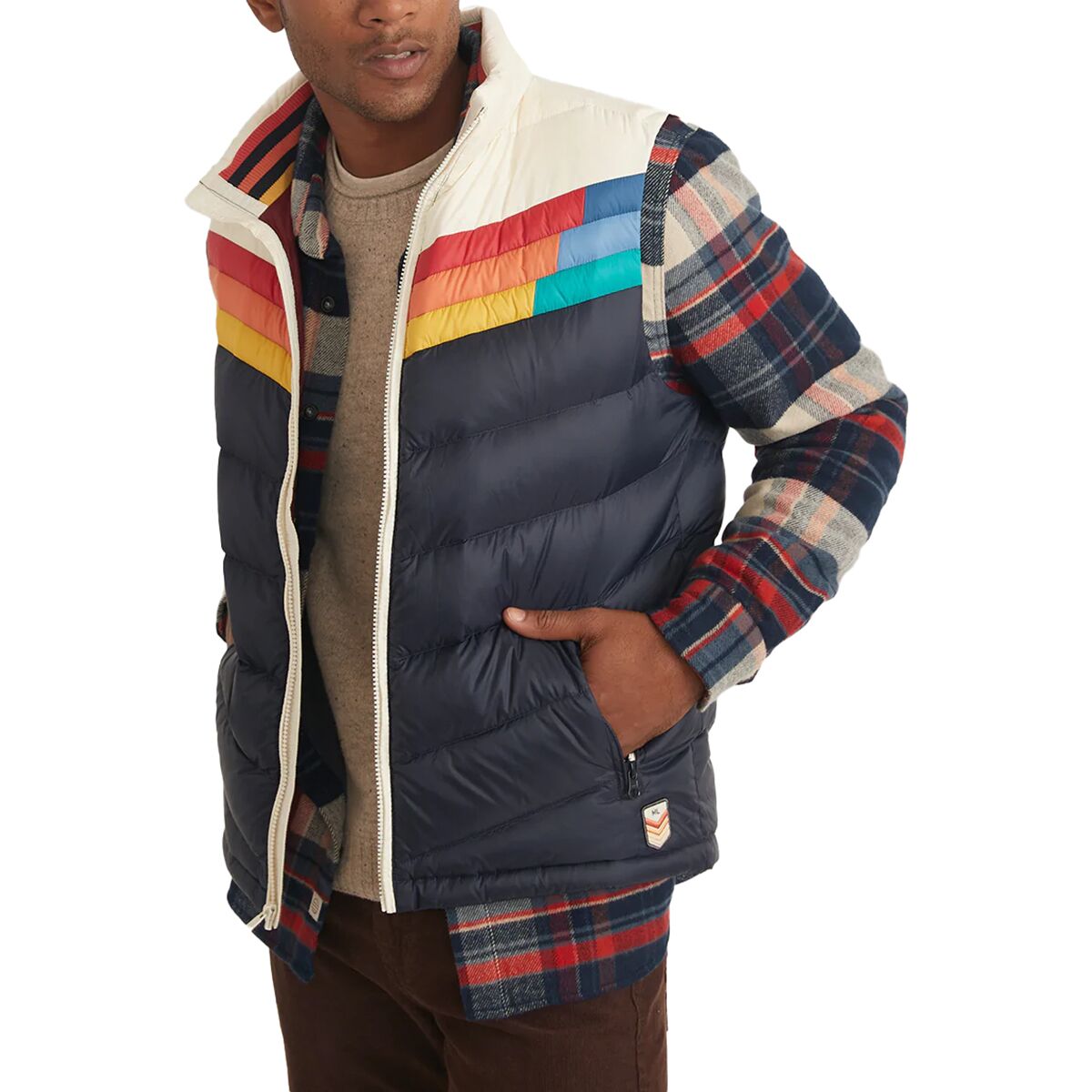Mens retro sale puffer vest