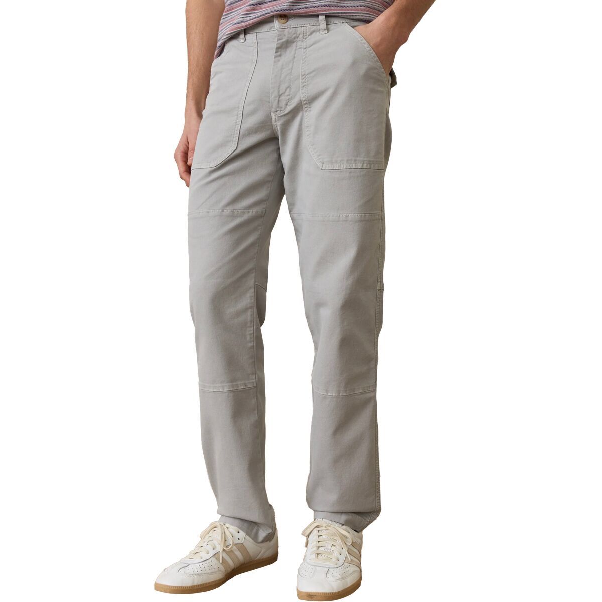 Image of Marine Layer Relaxed Canvas Utility Pant - Men's Light Grey, 34x32