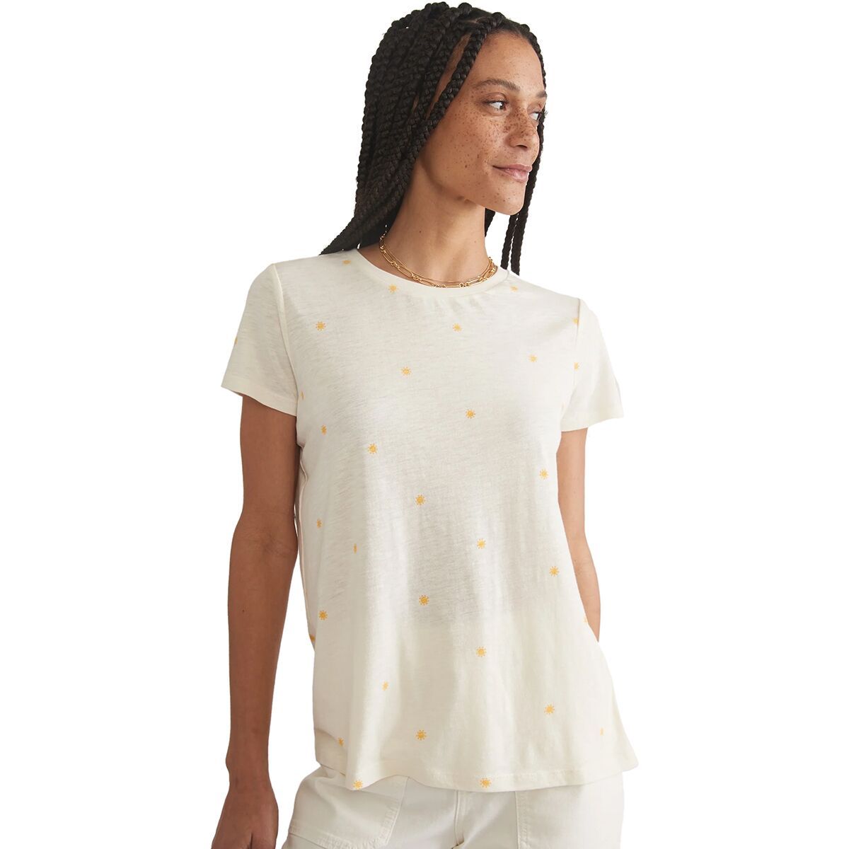 Marine Layer Swing Crew T-Shirt - Women's Sun Print, XS