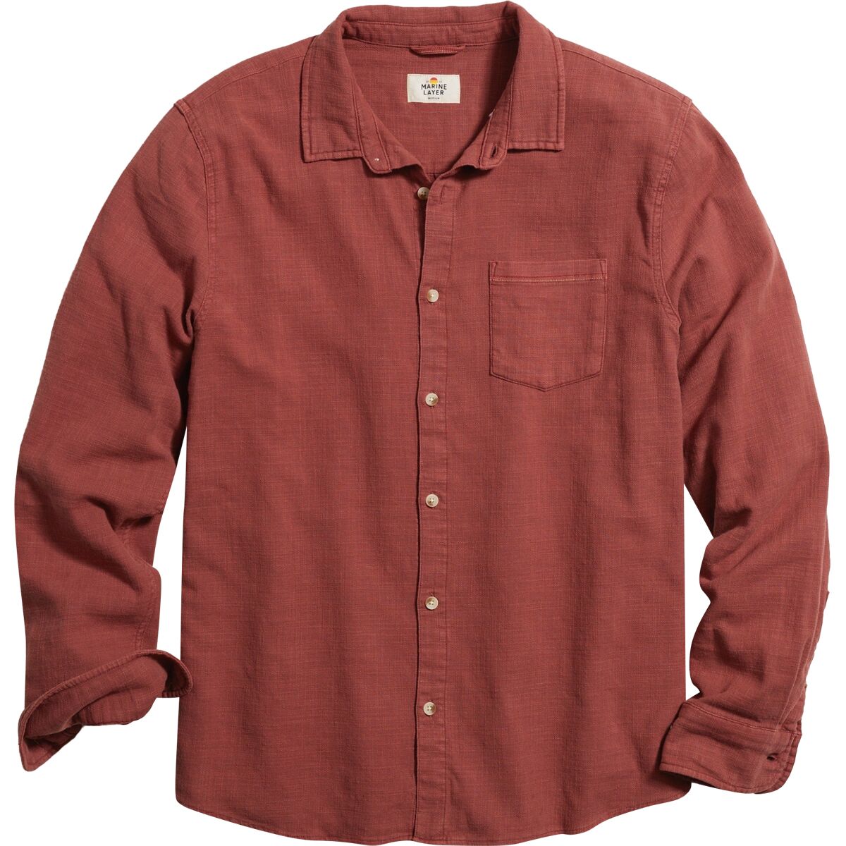 Marine Layer Long-Sleeve Classic Stretch Selvage Shirt - Men's