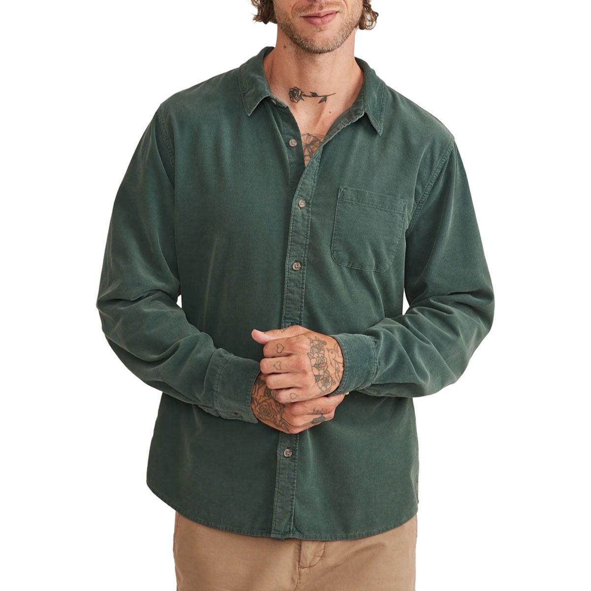 Marine Layer Long-Sleeve Lightweight Cord Shirt - Men's
