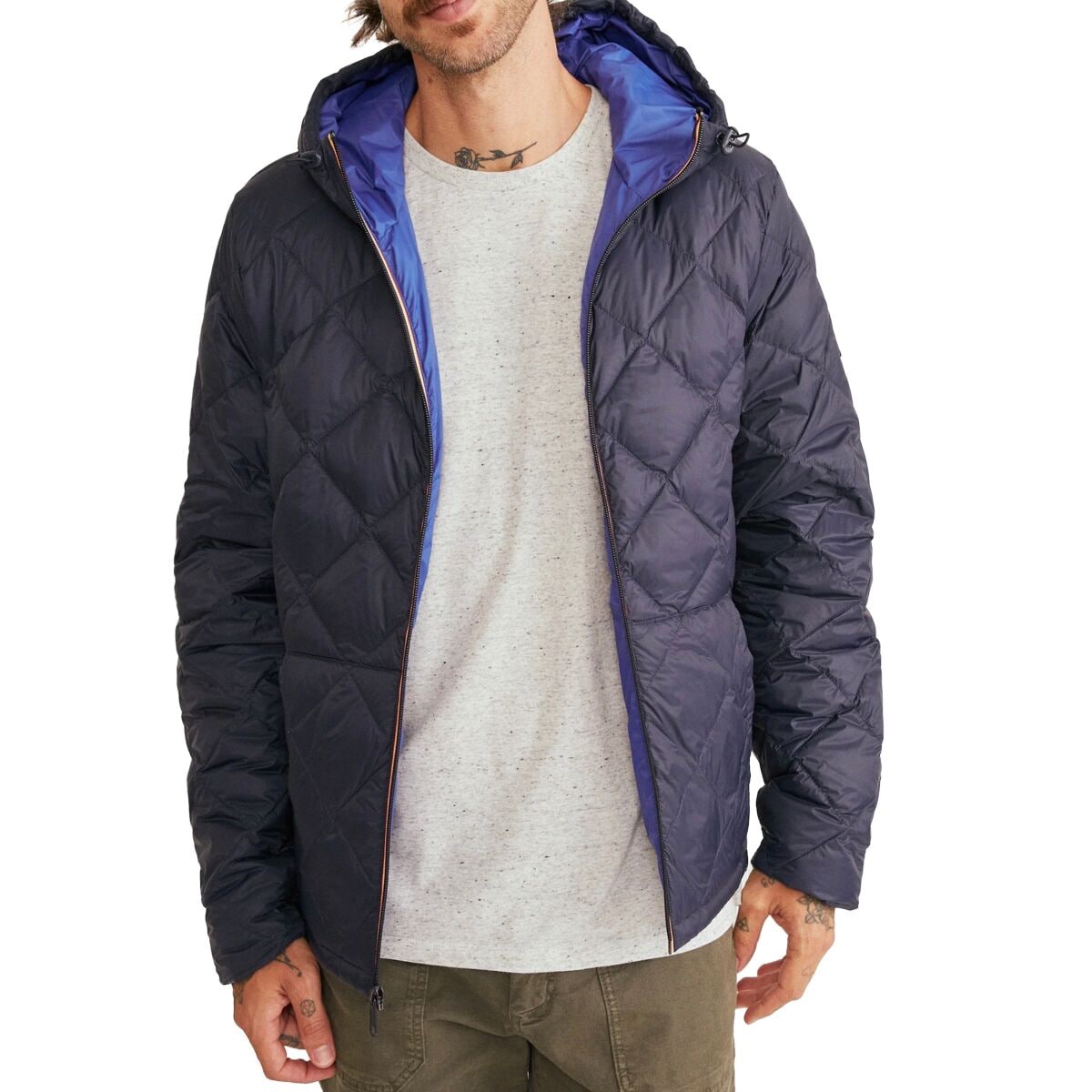Image of Marine Layer Diamond Quilted Jacket - Men's Navy, XXL