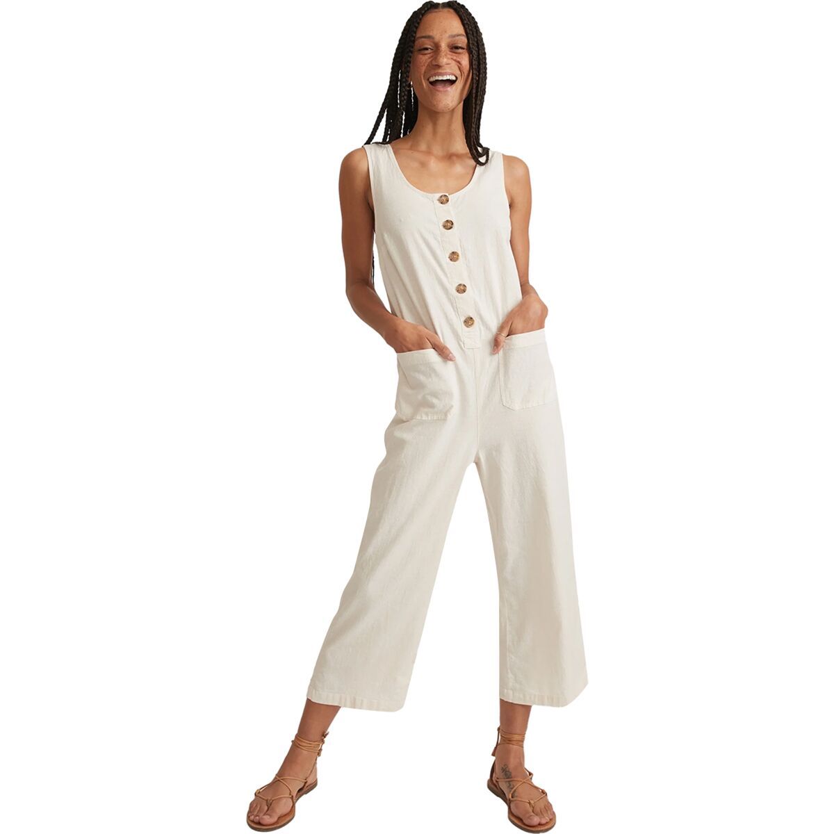 Marine Layer Sydney Beach Jumpsuit - Women's Natural, XL
