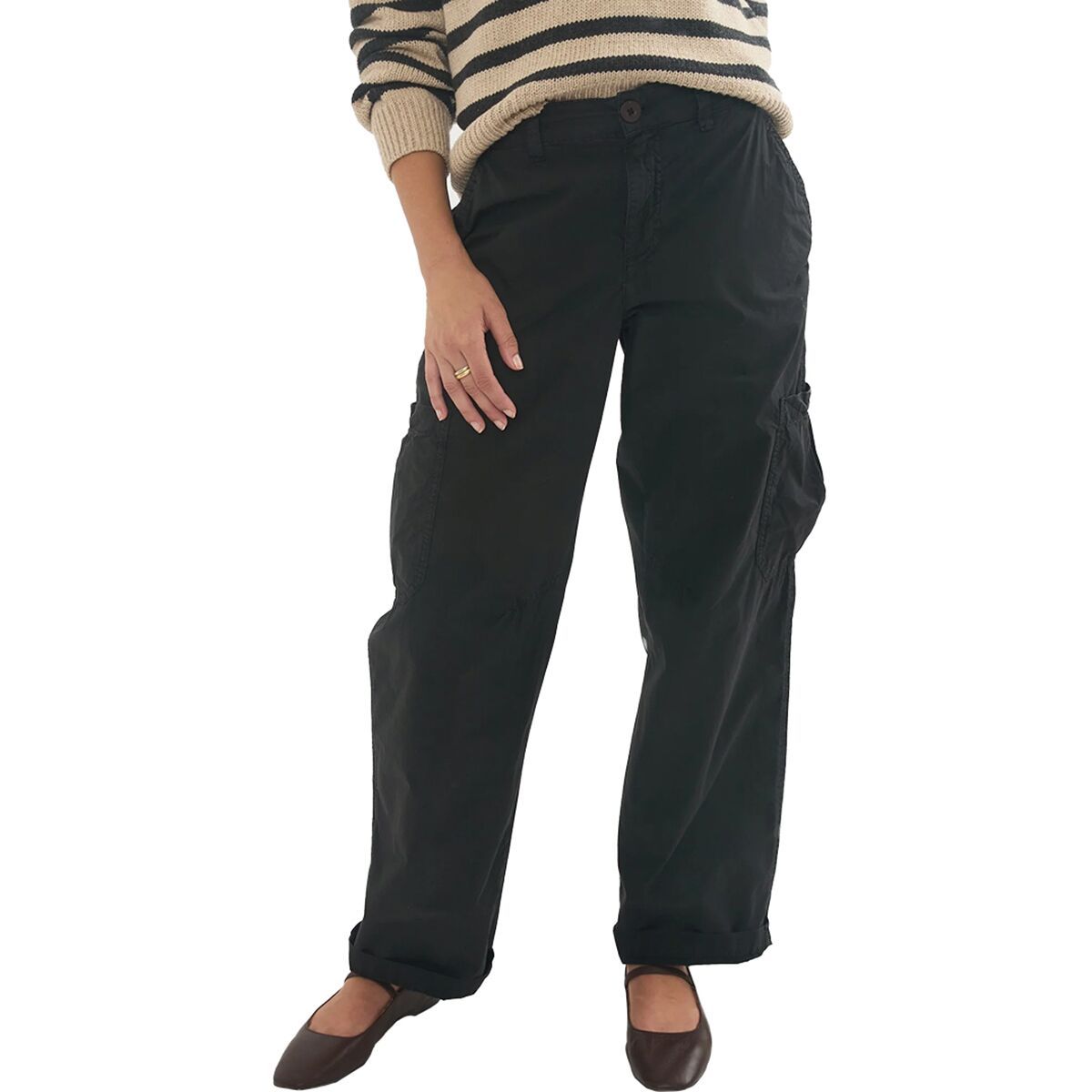 Image of Marine Layer Jo Wide Leg Cargo Pant - Women's Black, 10