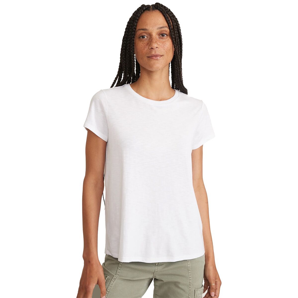 Image of Marine Layer Swing Crew T-Shirt - Women's White, XS