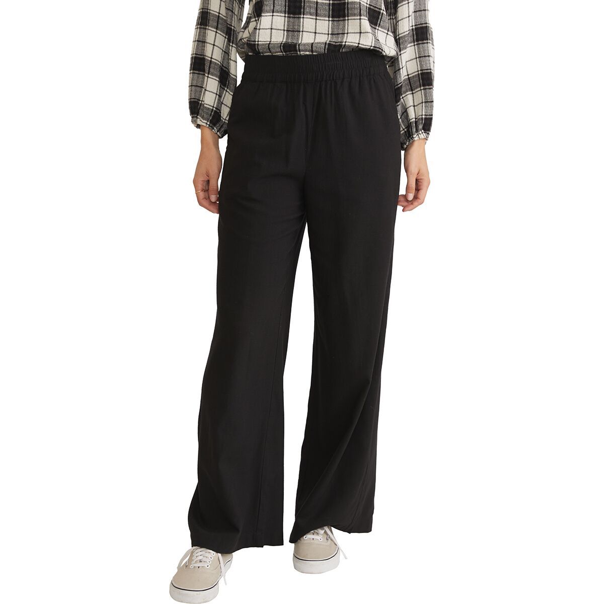Image of Marine Layer The Tencel Allison Trouser - Women's Black, L/Reg