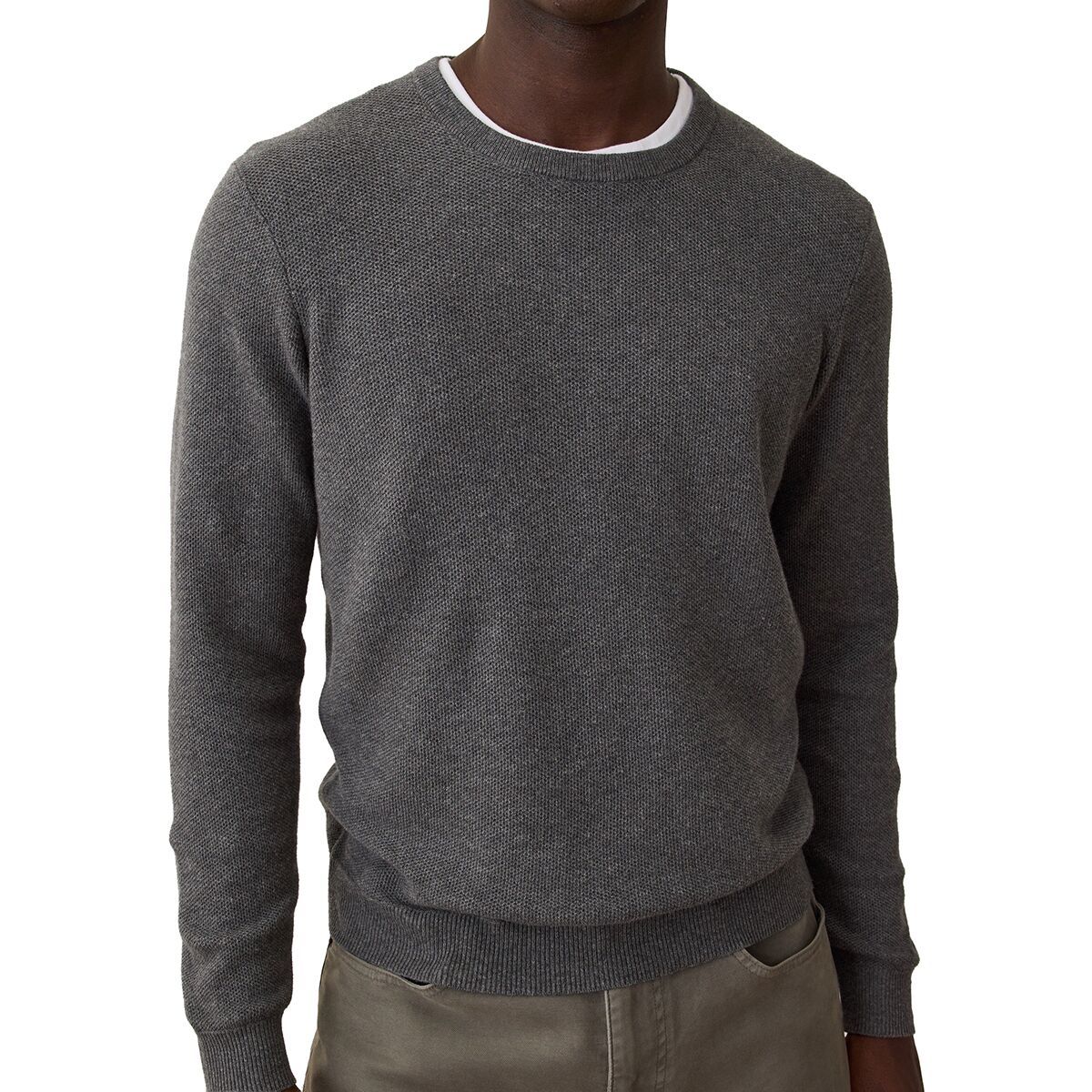 Image of Marine Layer Sweater T-Shirt - Men's Charcoal, M