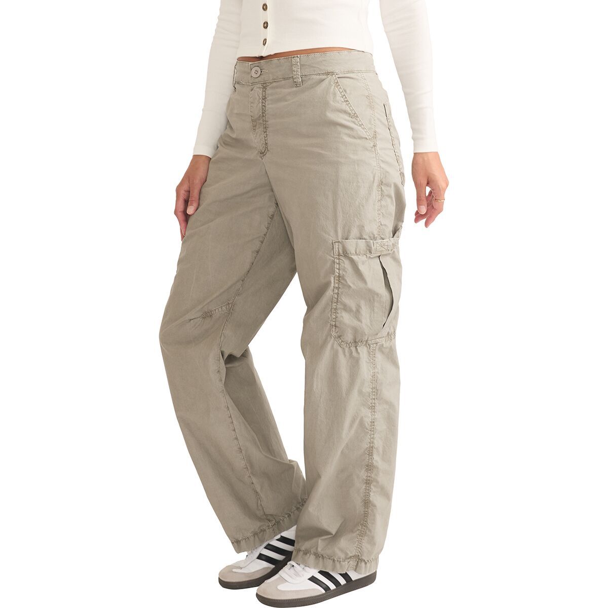 Image of Marine Layer Aria Straight Leg Utility Pant - Women's Vintage Olive, 6
