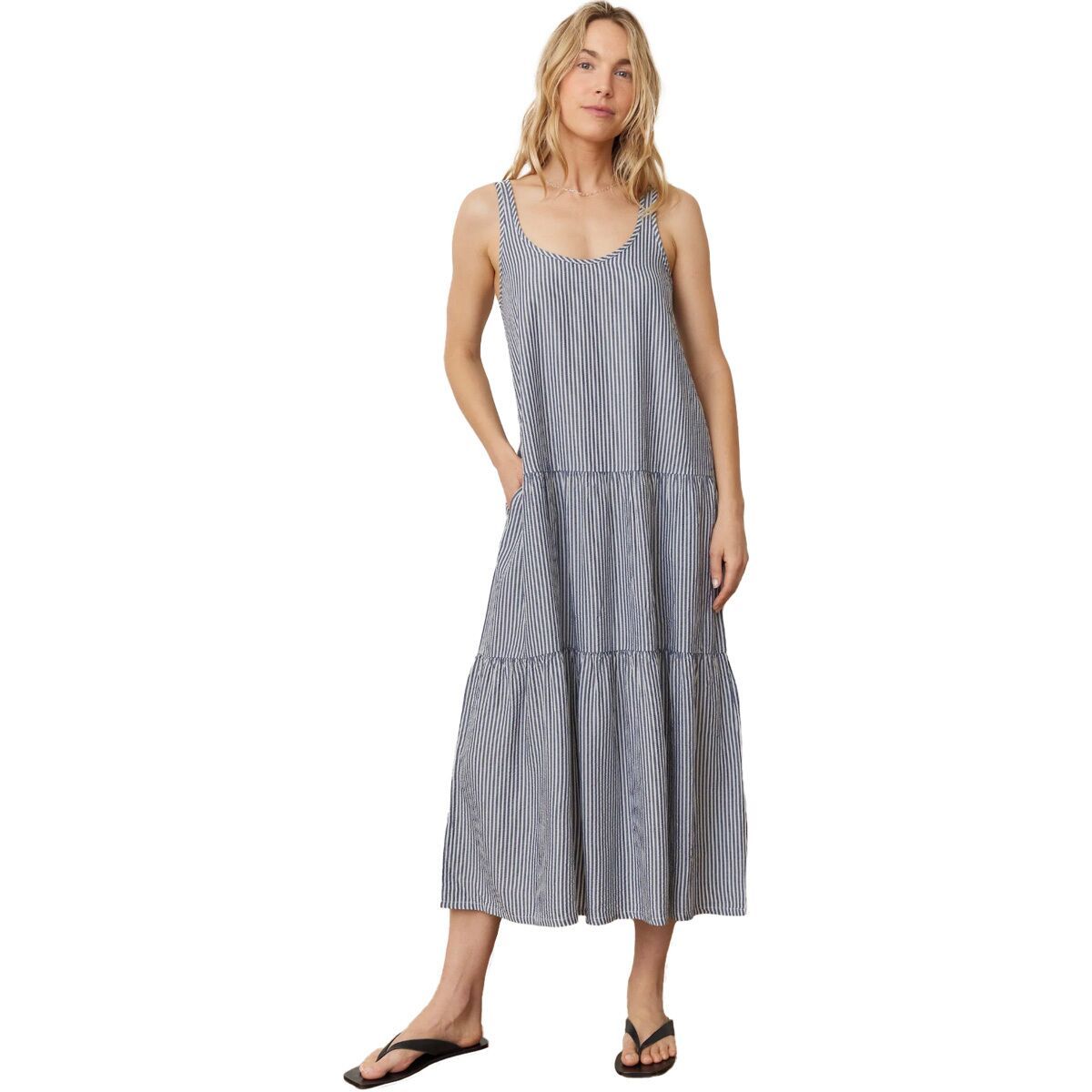 Marine Layer Easy Scoop Seersucker Maxi Dress - Women