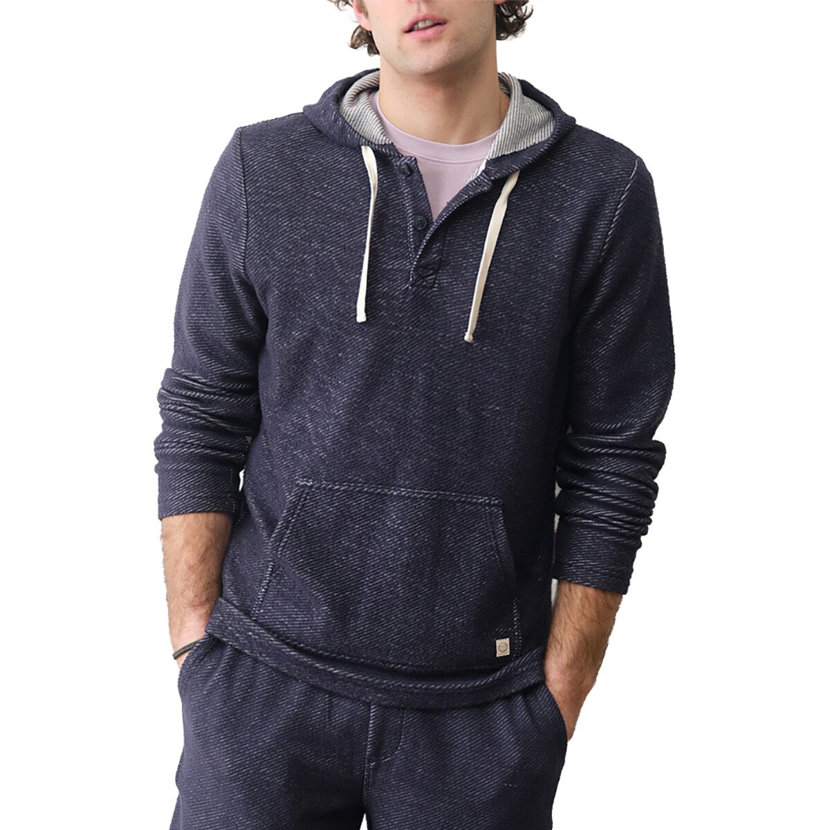 Image of Marine Layer Portola Beach Hoodie - Men's Navy/White, M
