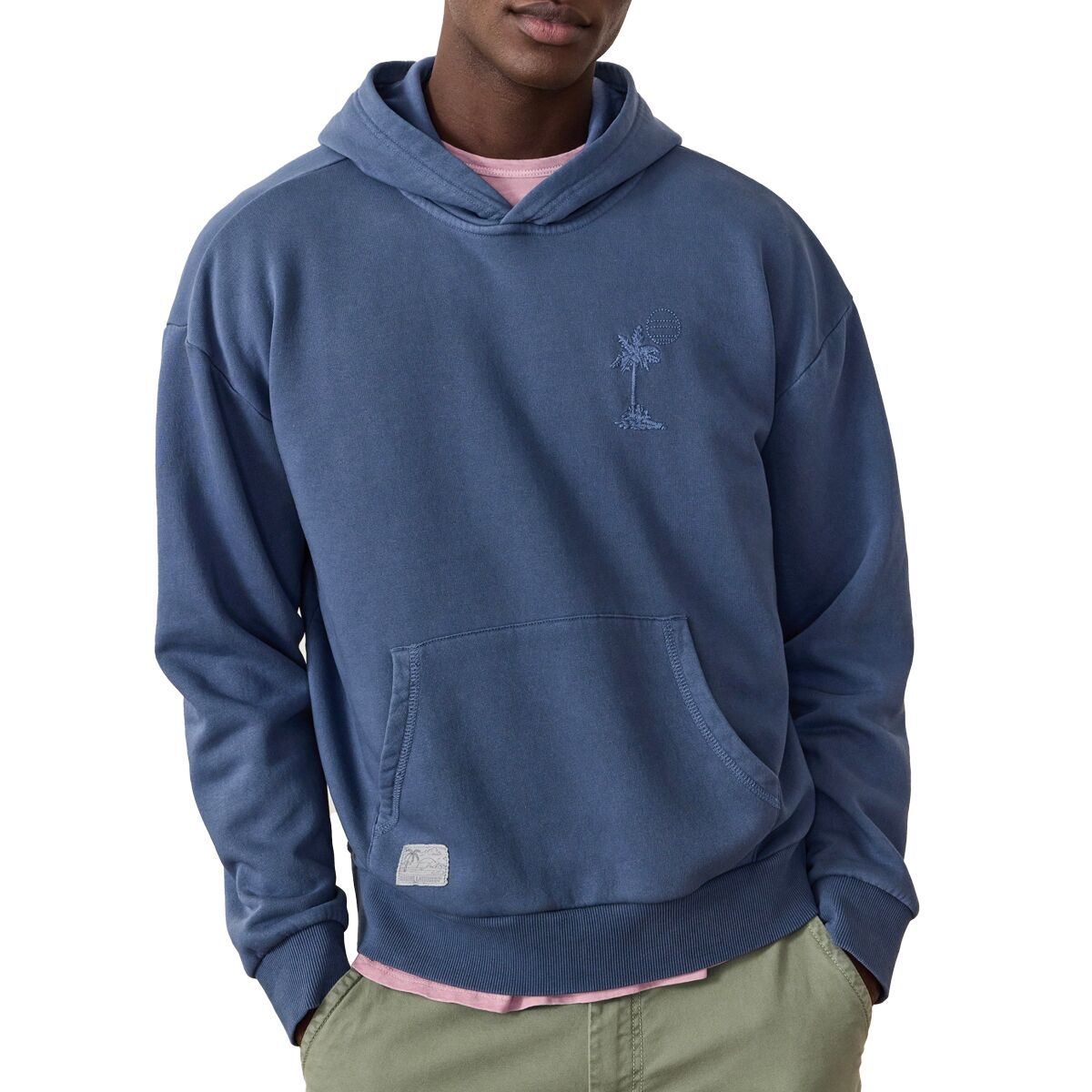 Image of Marine Layer Oversized Cloud 9 Fleece Hoodie - Men's Vintage Indigo, M