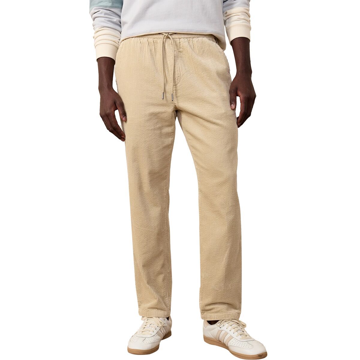 Image of Marine Layer Saturday Seersucker Relaxed Fit Corduroy Pant - Men's Khaki, M