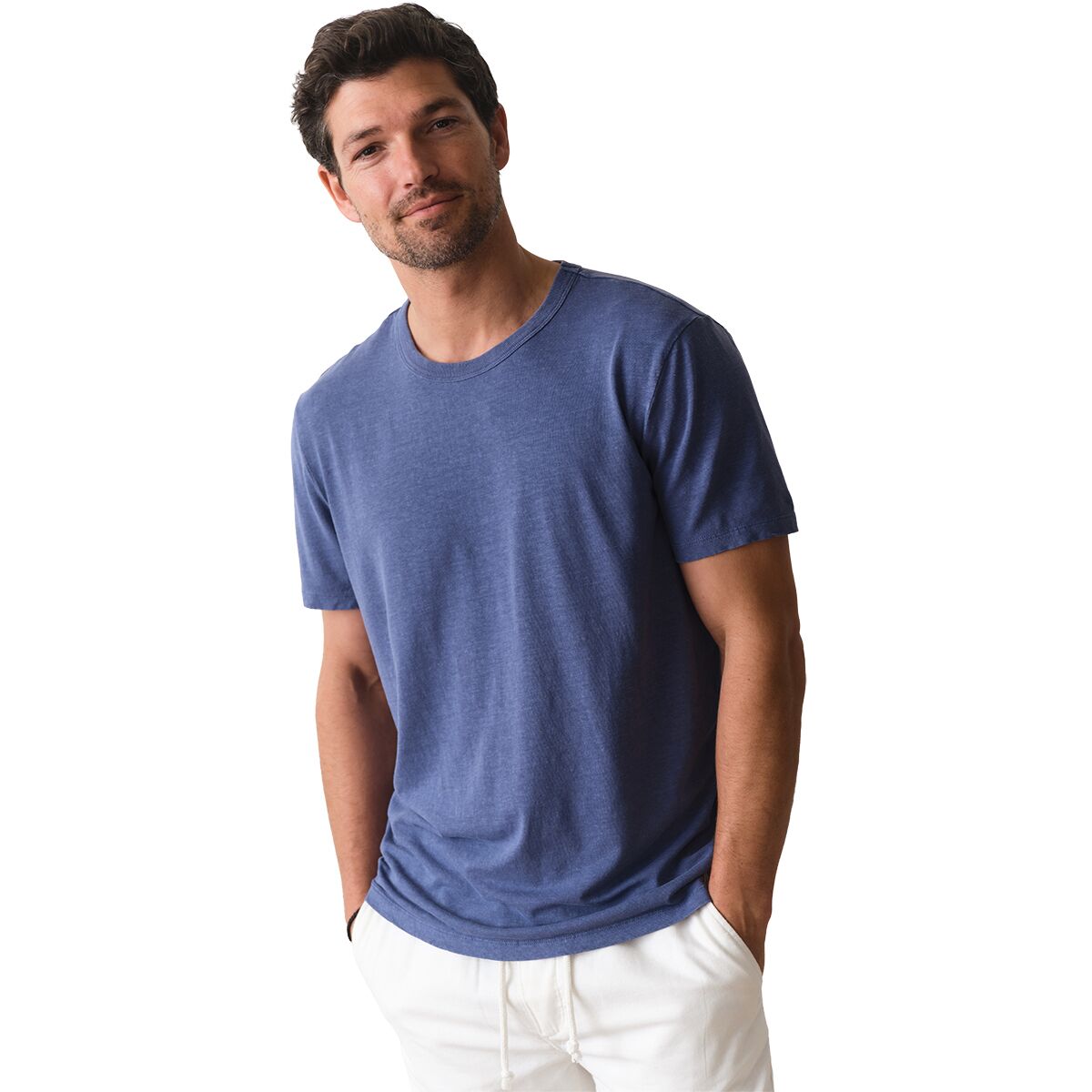 Image of Marine Layer Signature Sea Change Crew T-Shirt - Men's Granada Sky, L