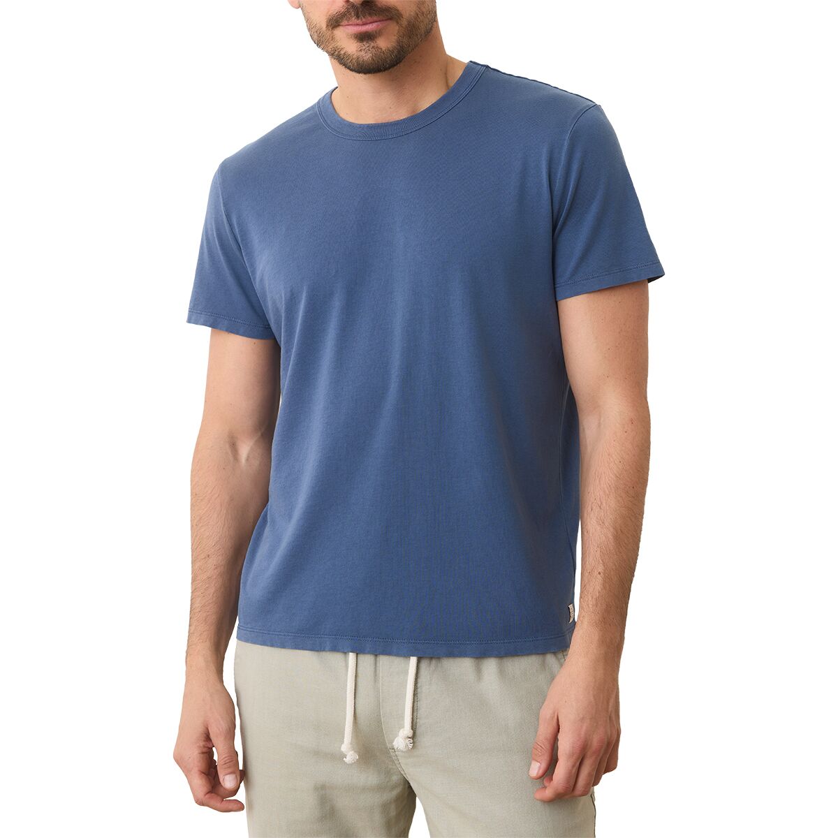 Image of Marine Layer Signature Sea Change Crew T-Shirt - Men's Vintage Indigo, XL
