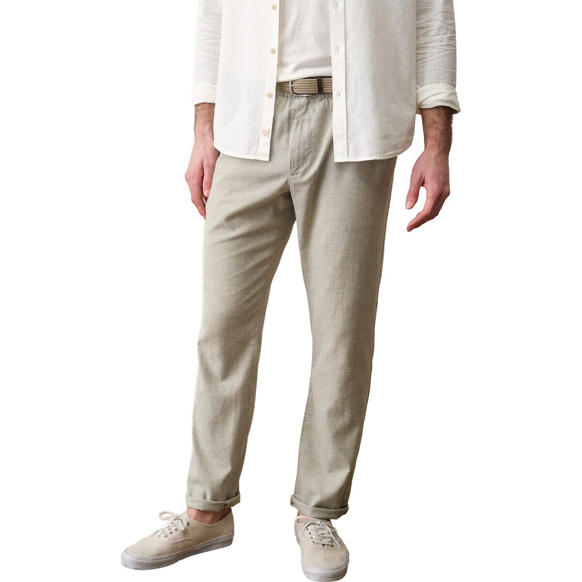 Image of Marine Layer Saturday Hemp Chino Pant - Men's Olive, XL-32