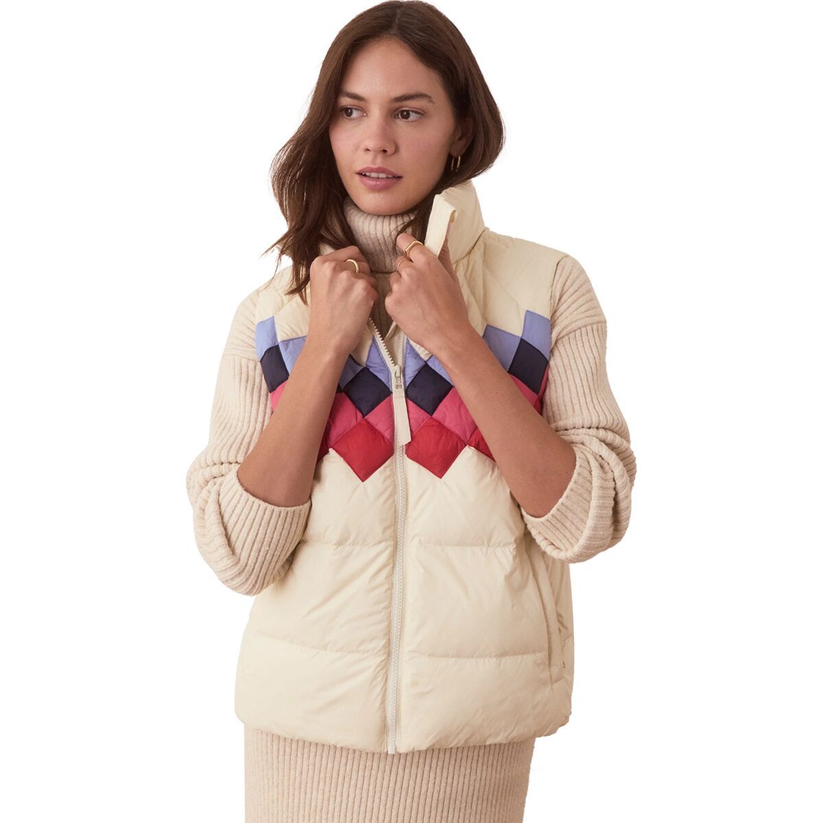 Marine Layer Archive Sierra Puffer Vest - Women's Antique White, M