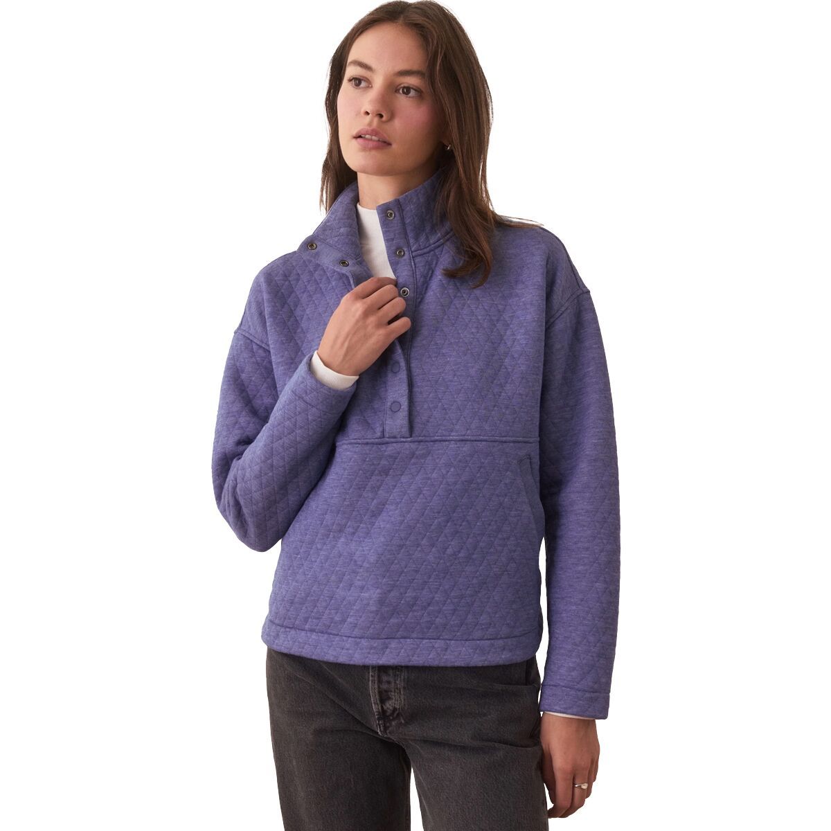 Image of Marine Layer Corbet Funnel Neck Pullover - Women's Artic Ice, L