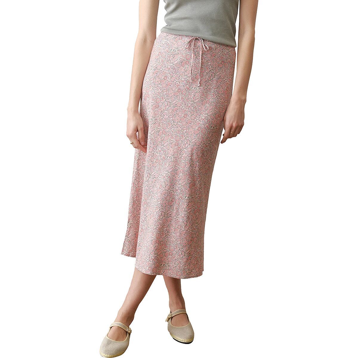 Image of Marine Layer Avery Hemp Midi Skirt - Women's Multi Floral, M