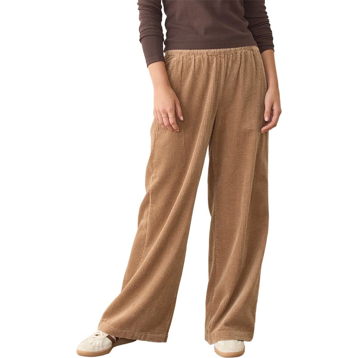 Image of Marine Layer Allison Corduroy Trouser - Women's Cocoa Brown, L
