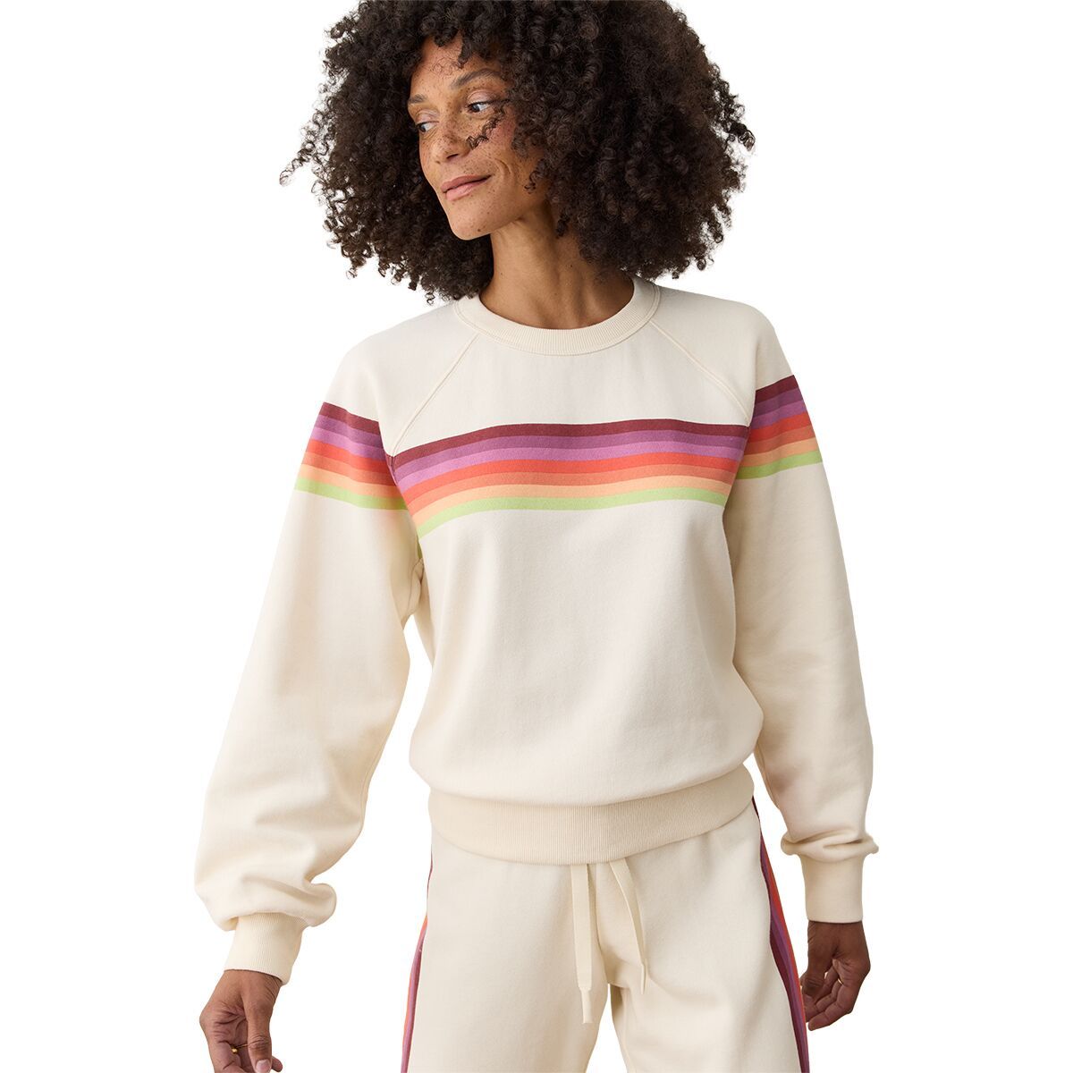 Image of Marine Layer Cloud 9 Anytime S2S Sweatshirt - Women's Antique White, XL