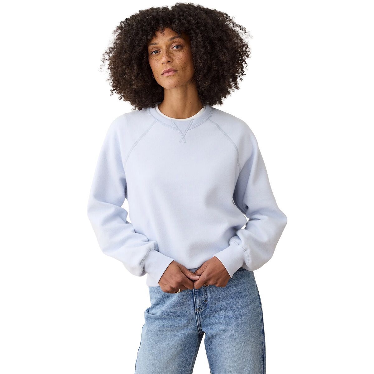 Image of Marine Layer Cloud 9 Solid Sweatshirt - Women's Soft Chambray, S