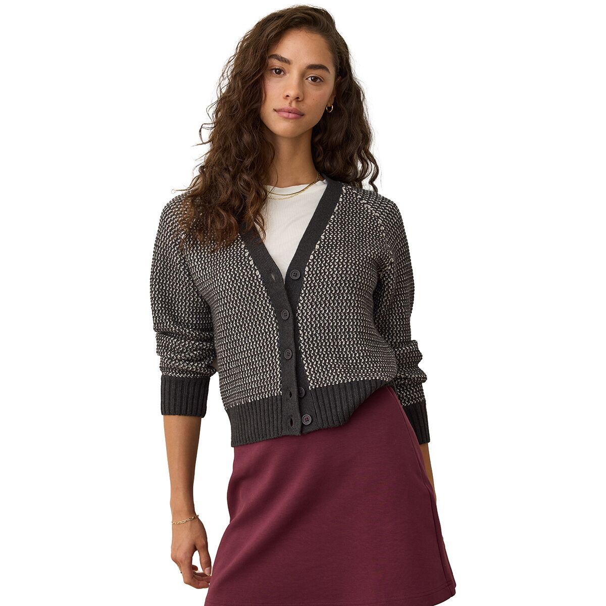 Image of Marine Layer Robin Cardigan Update - Women's Black/White, L