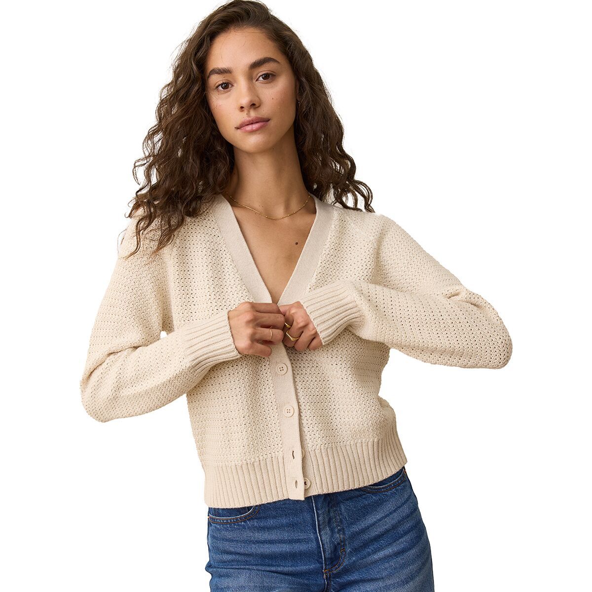 Image of Marine Layer Robin Cardigan Update - Women's Cream, XL