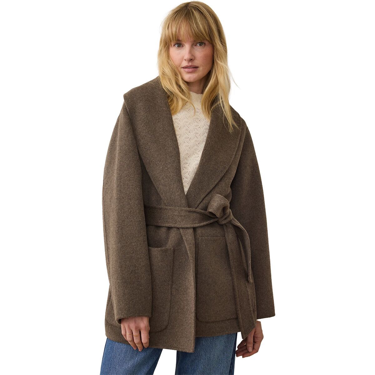 Image of Marine Layer Short Colette Jacket - Women's Espresso Heather, XL