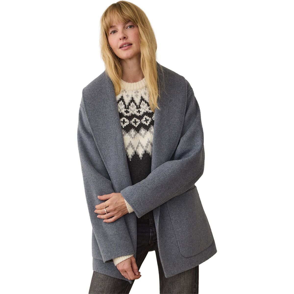 Image of Marine Layer Short Colette Jacket - Women's Medium Grey Heather, XS
