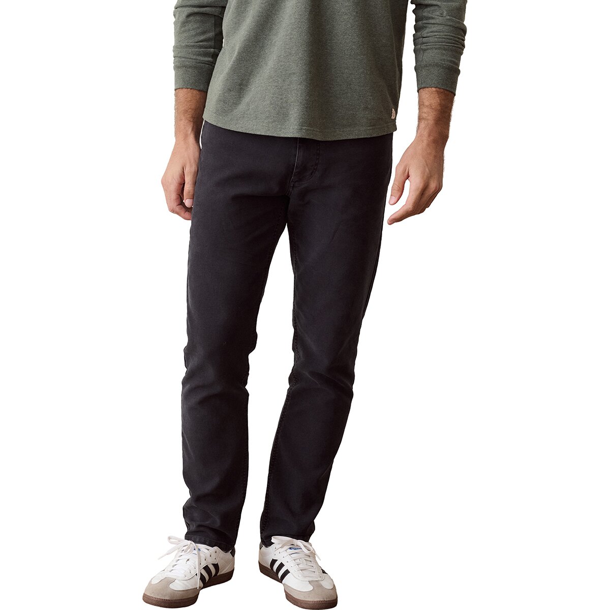 Image of Marine Layer 5 Pocket Stretch Terry Pant - Athletic Fit - Men's Faded Black, 32x32