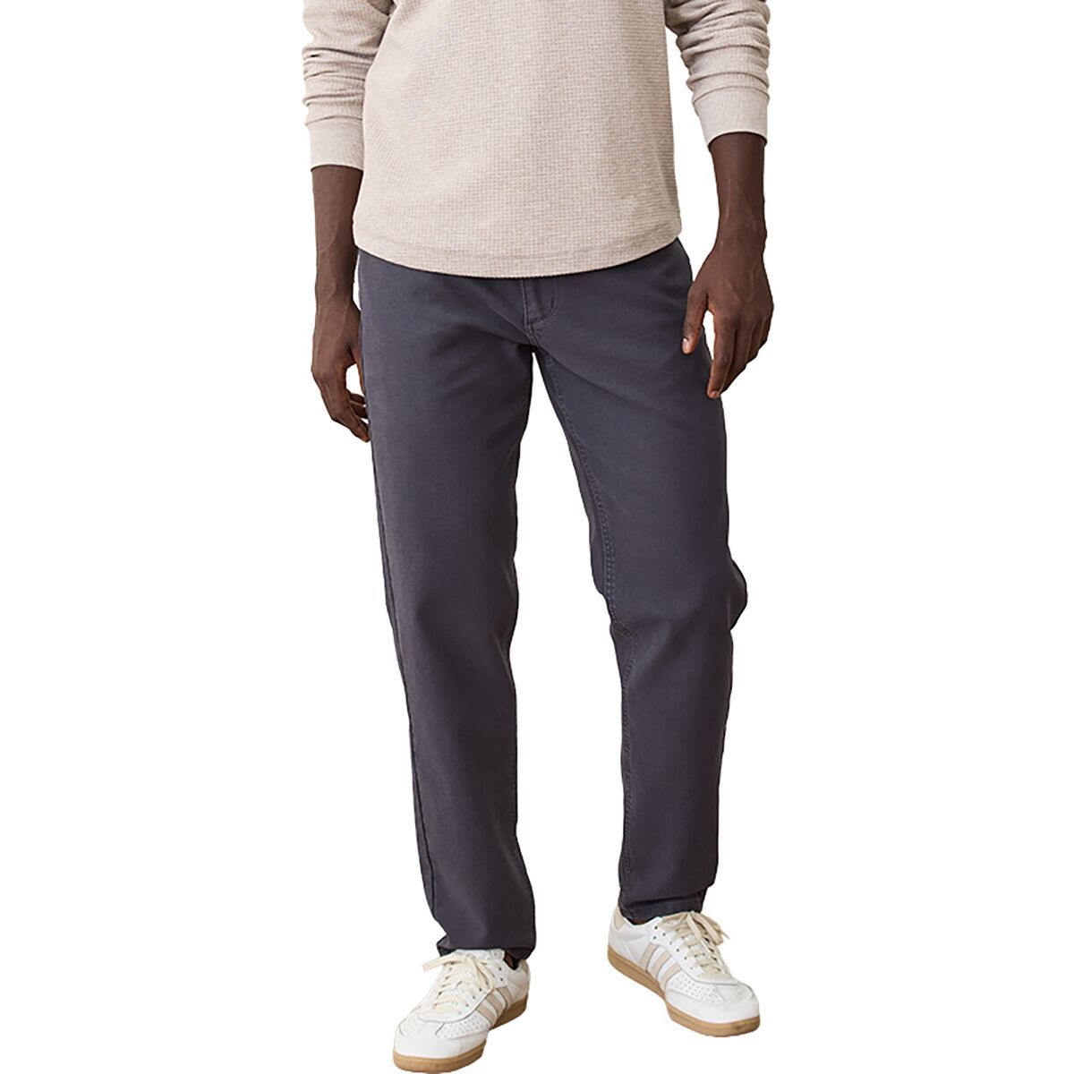 Image of Marine Layer 5 Pocket Stretch Terry Pant - Slim Straight - Men's Faded Navy, 30x32